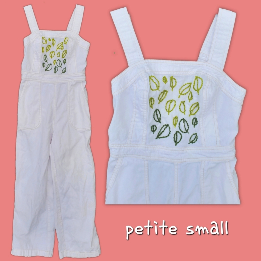 hand embroidered white romper